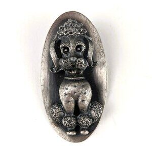 Vintage 50s/60s Silver Poodle Brooch